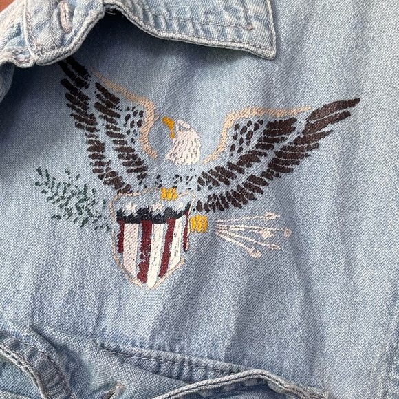 Black Canyon 2XL Liberty or Death 1776 Chambre Button Down Sleeveless America - Picture 3 of 8